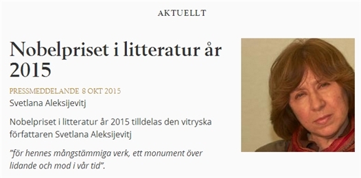 nobelpriset i litteratur 2015
