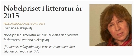 nobelpriset i litteratur 2015 1a